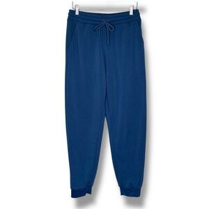 Dyce Active Blue Jogger Sweatpants Elastic Drawstring Cuffed Hem Women Medium